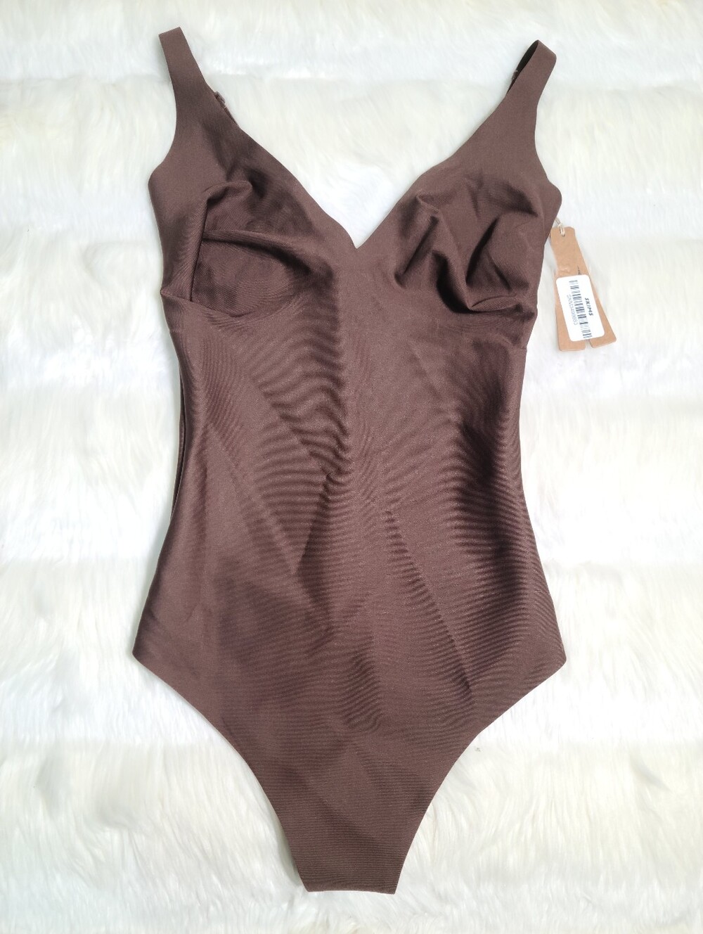 SKIMS Body Core Sculpt Thong Bodysuit Brown Cocoa Women Medium NEW